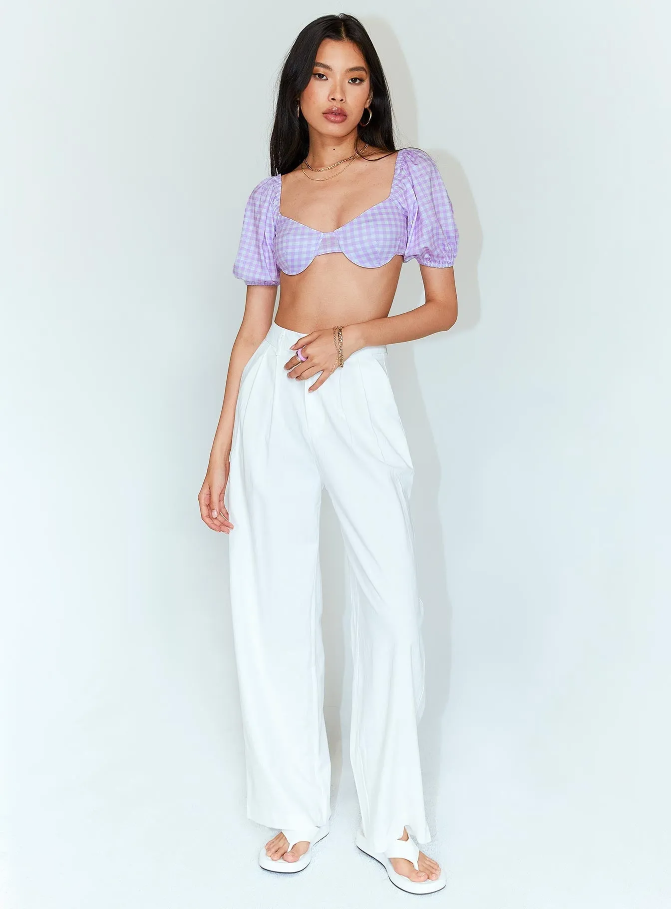 Smart Stretch Ayla Linen Pants White Petite