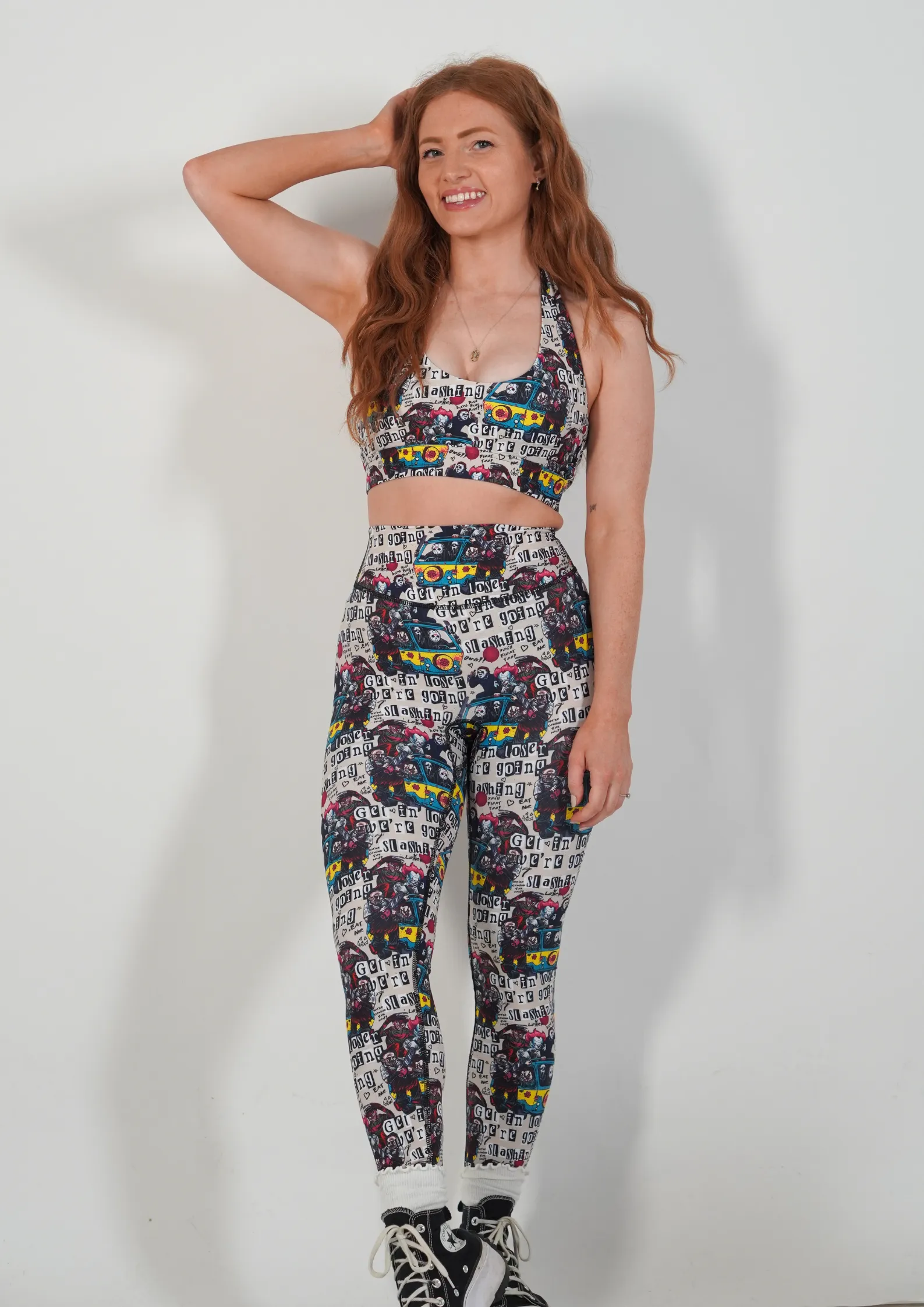For Teens School Sports Quick-drying Fabric Let's Go Slashing Leggings