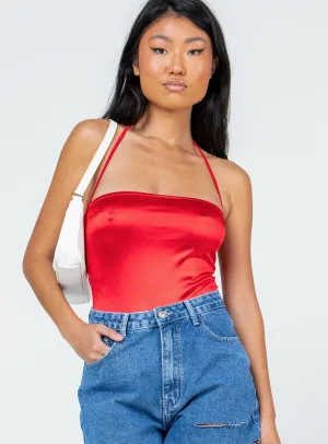 Marcus Bodysuit Red instagram bodysuit metallic bodysuit