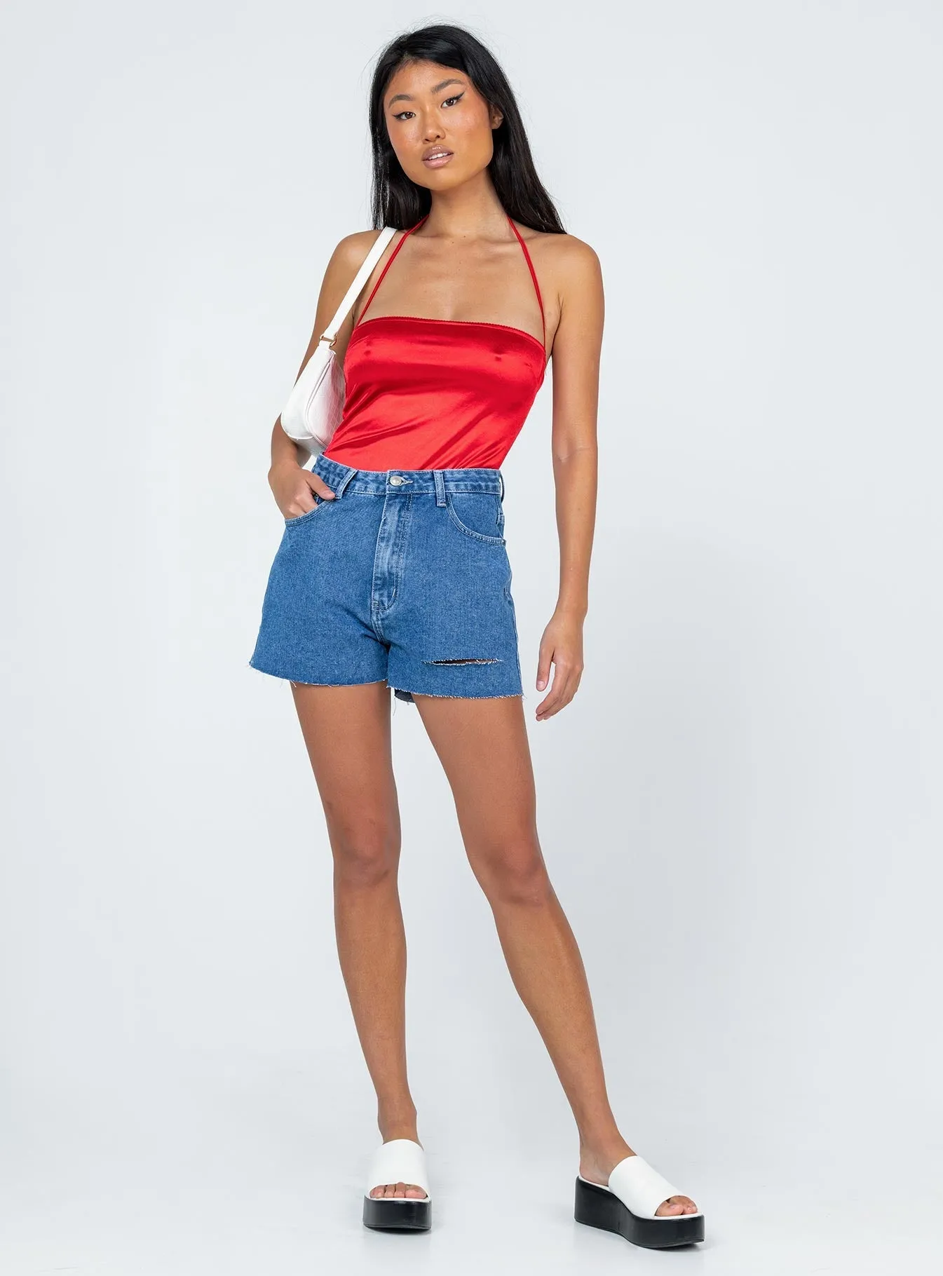 Marcus Bodysuit Red glam bodysuit retro bodysuit