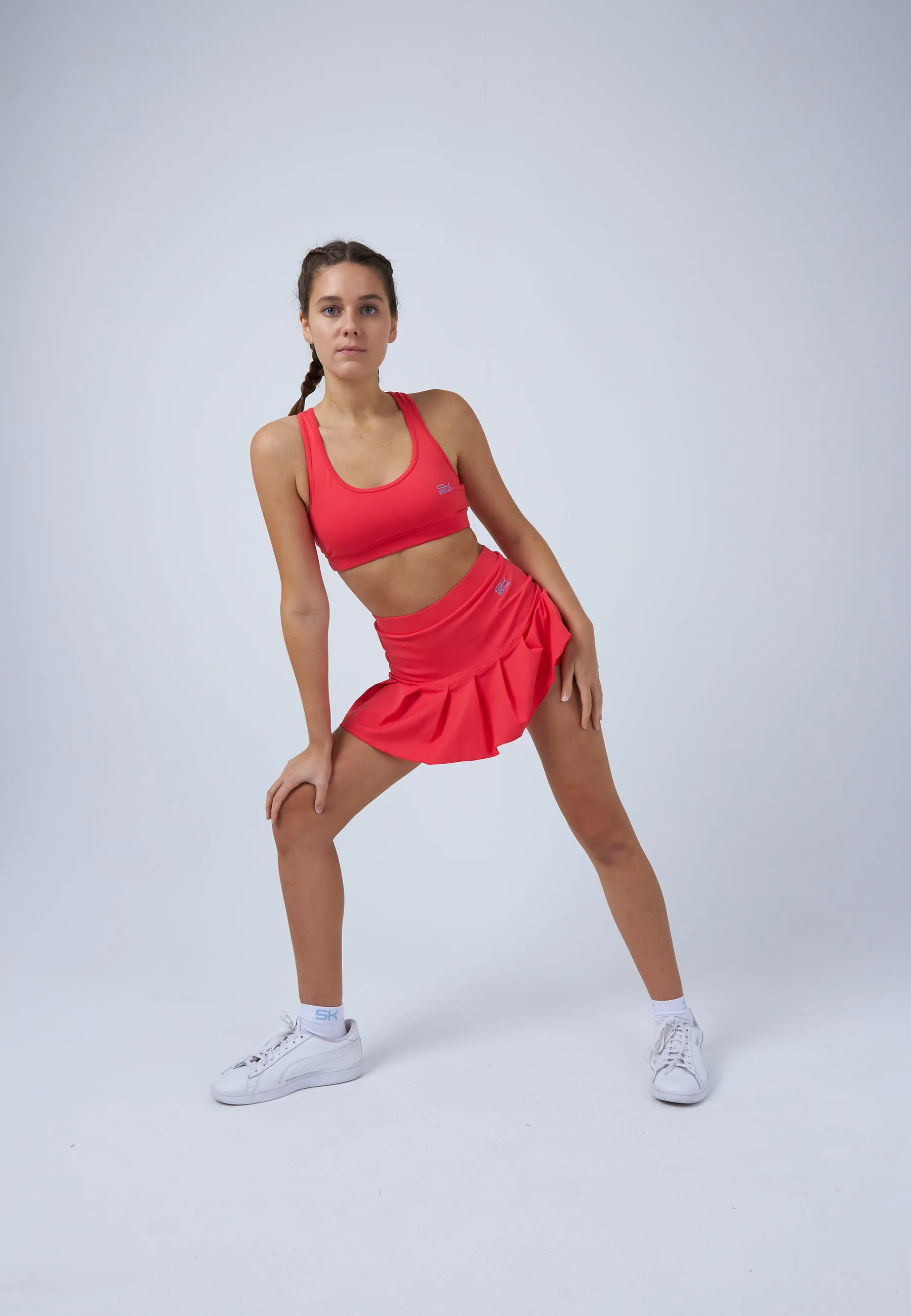 Pleated Tennis Skort, peach Classic Fit