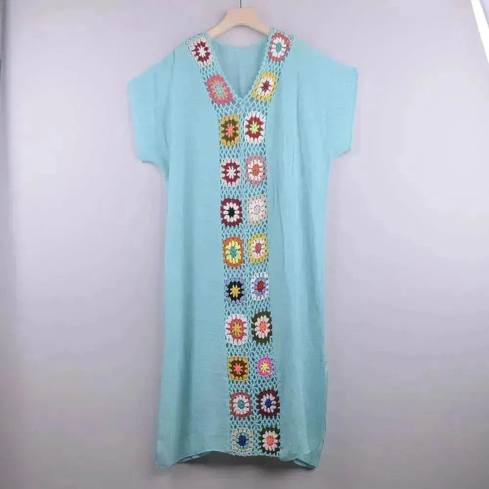 Chill Moment 2025 Summer Beach Hand Crochet Stitching Dress