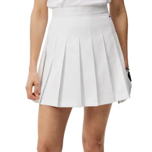 J.Lindeberg Women's Adina Golf Skirt - White Handmade Item Ventilated Slits