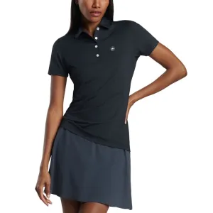 Peter Millar Women's Performance Stretch Jersey Golf Shirt - Black WrinkleResistantCloth Cold Weather Outfit