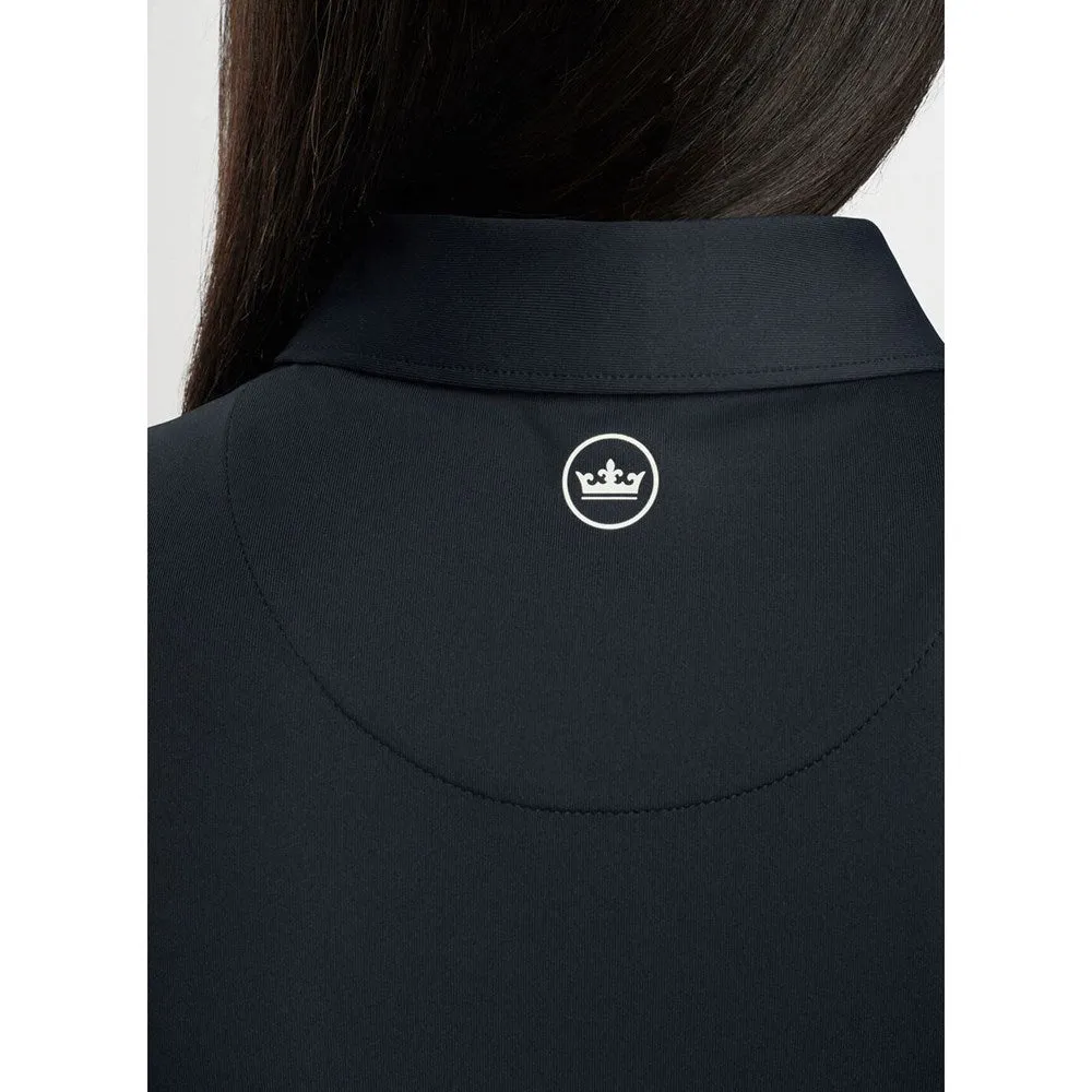 Ultraviolet Protection Mediterranean Air Peter Millar Women's Performance Stretch Jersey Golf Shirt - Black