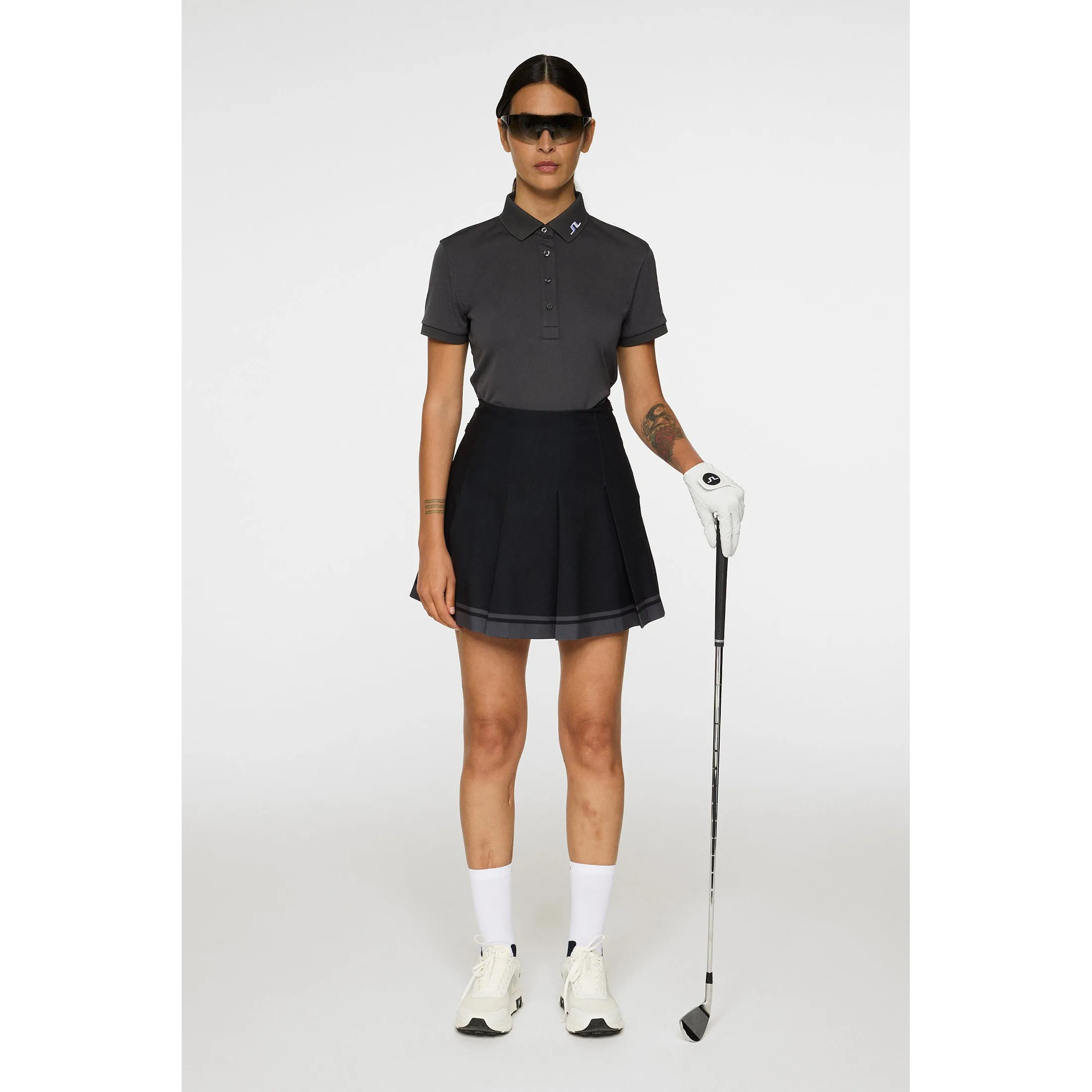 StainlessZippers Comfortable Coat J.Lindeberg Women's Tour Tech Golf Polo Shirt - Asphalt