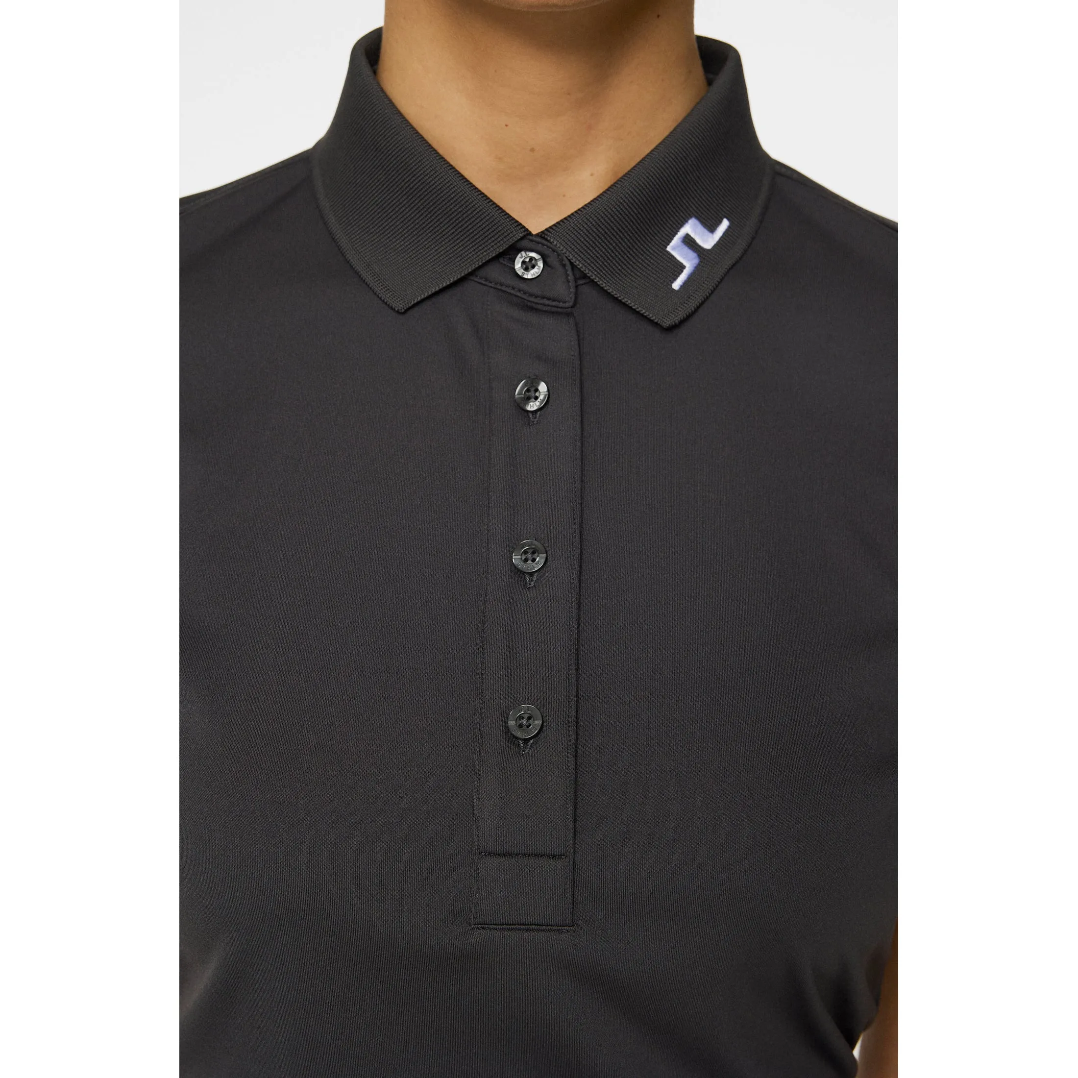 Cool Glow Fashion Forward J.Lindeberg Women's Tour Tech Golf Polo Shirt - Asphalt
