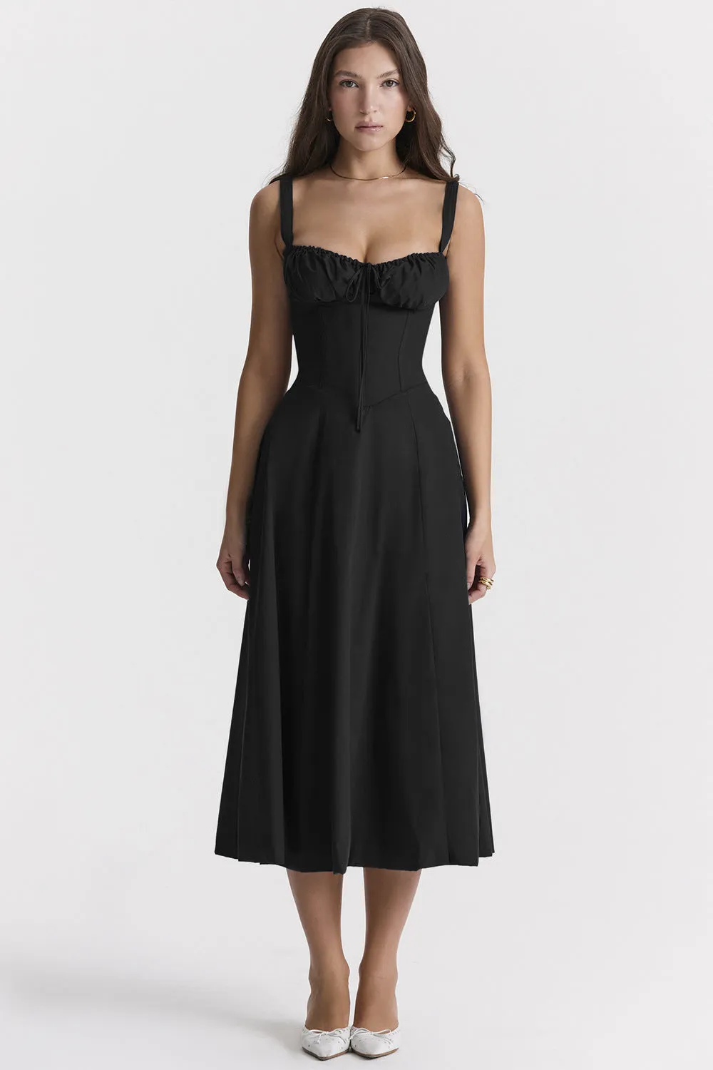 Occasion Wear Fashion Suspender Dress For Women Commuter Temperament Solid Color French High Split Party Sexy Dresses Summer