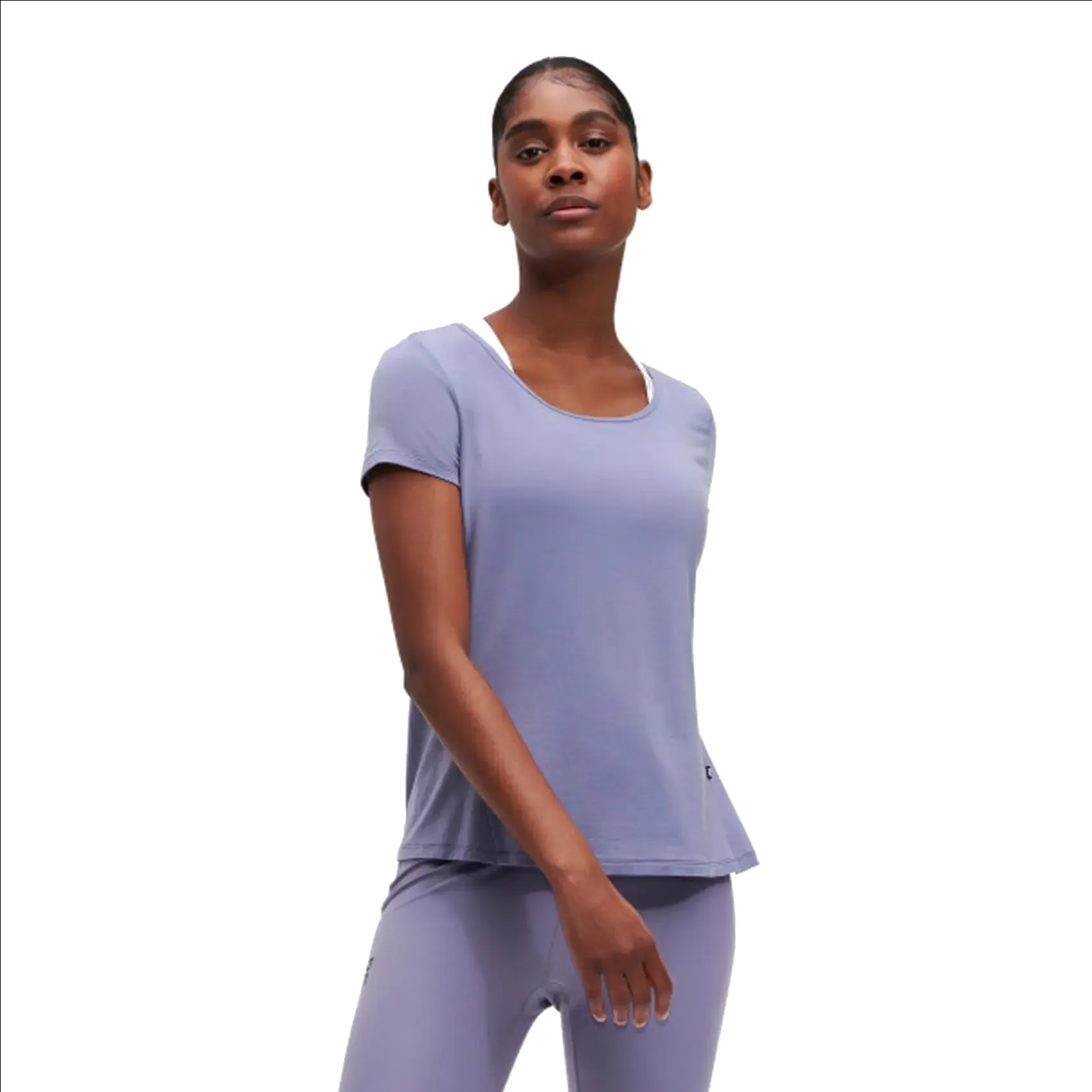 Pre Shrunk Cotton Womens On Running Active T Breathe - Granite