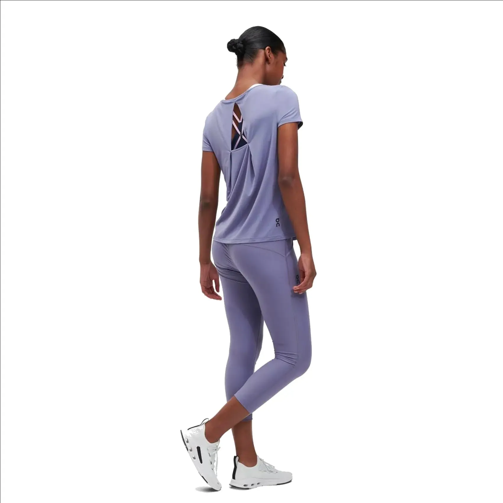 Womens On Running Active T Breathe - Granite Microfiber texture Soft Lining