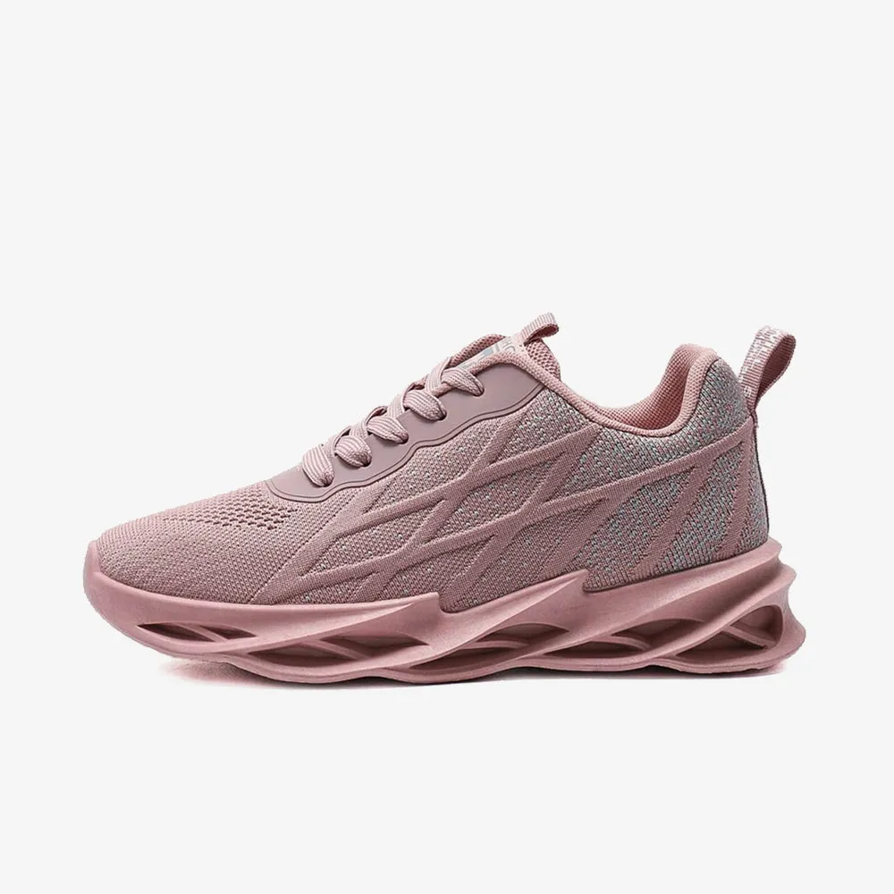 Memory Foam Standing All Geometric Lace-Up Sneakers