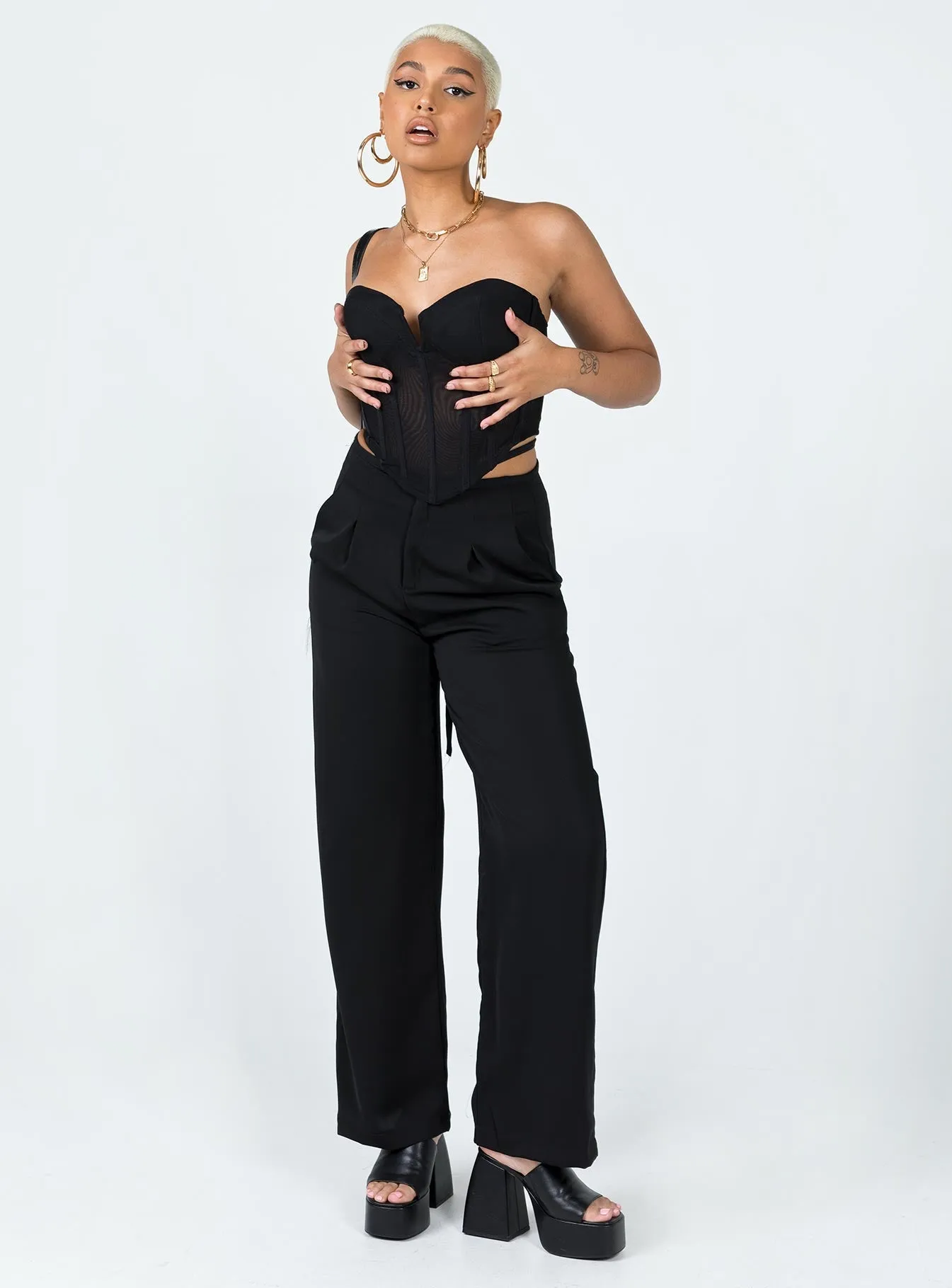 Four Way Stretch Cudal Pants Black