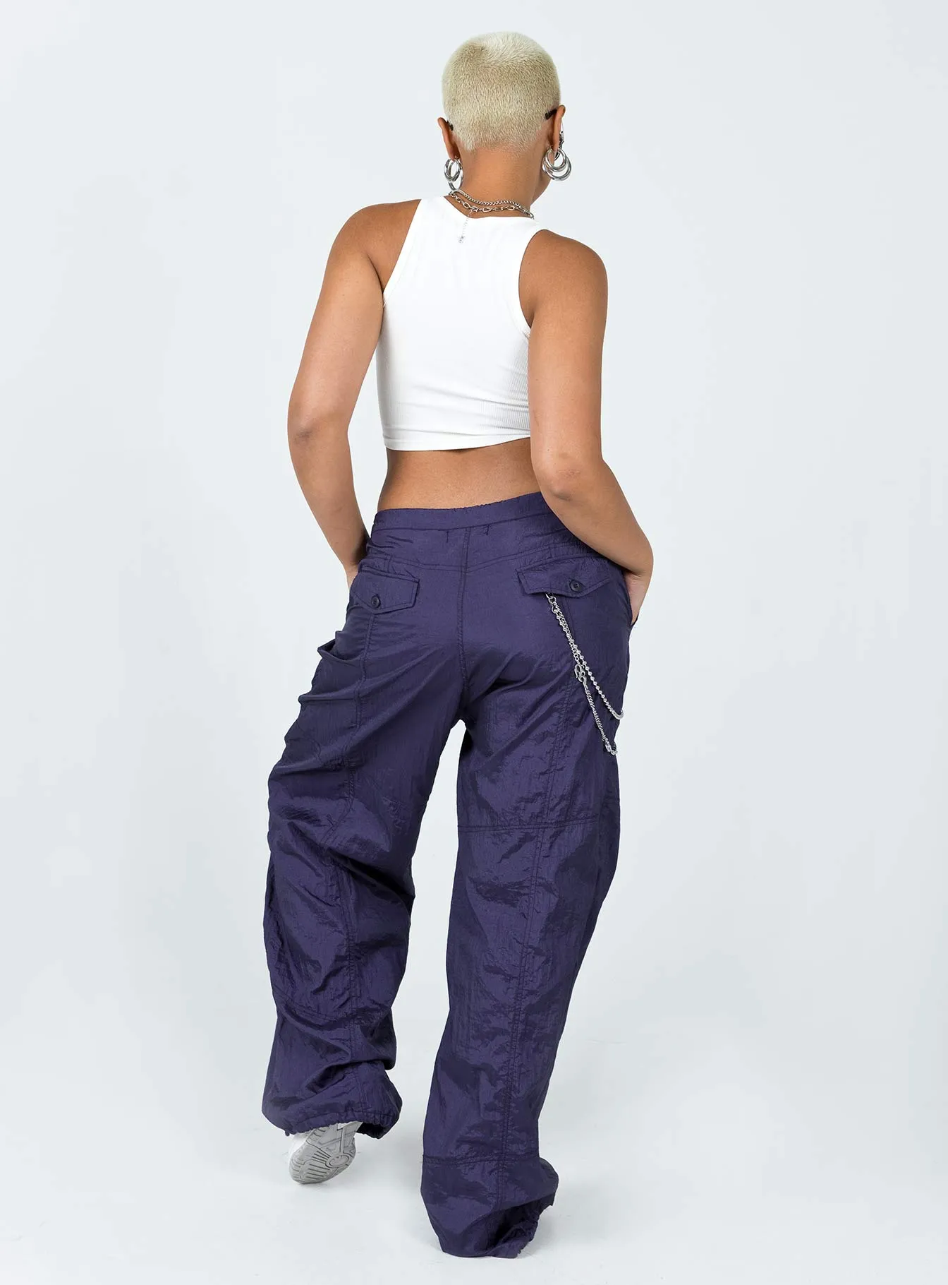 Motel Chute Trousers Navy Soft and Light Breathable Style
