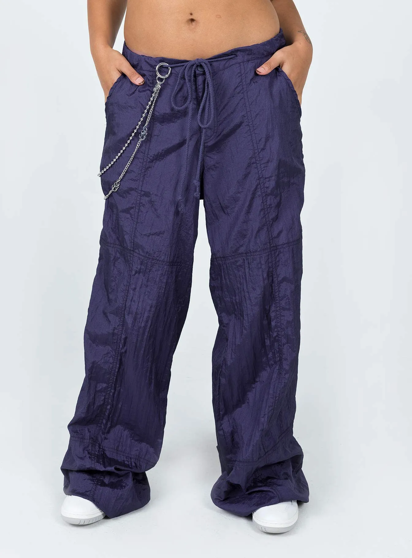 Motel Chute Trousers Navy ReflectiveAccentDetails