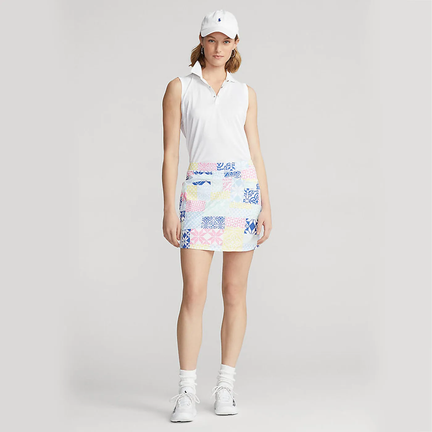Fresh Vibe Semi Sheer RLX Ralph Lauren Women's Printed Aim Skort - Patchwork