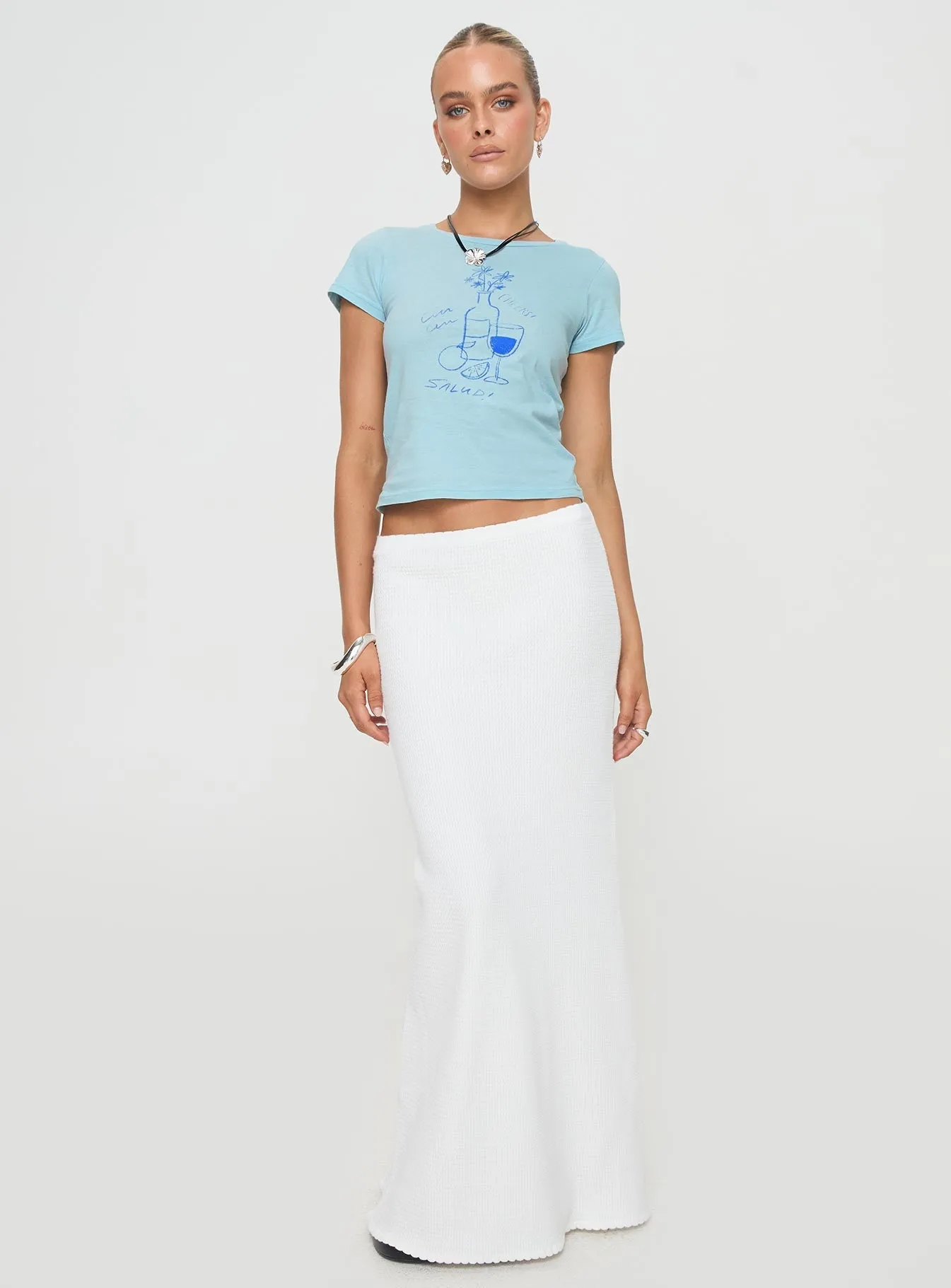 Cheers To You Tee Blue No Shrink Technology Fashionable