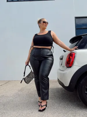Encore Pants Black Curve Elastic waist Street Ready