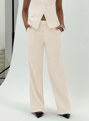 Irresistible Wide Leg Pant Cream Smart Stretch