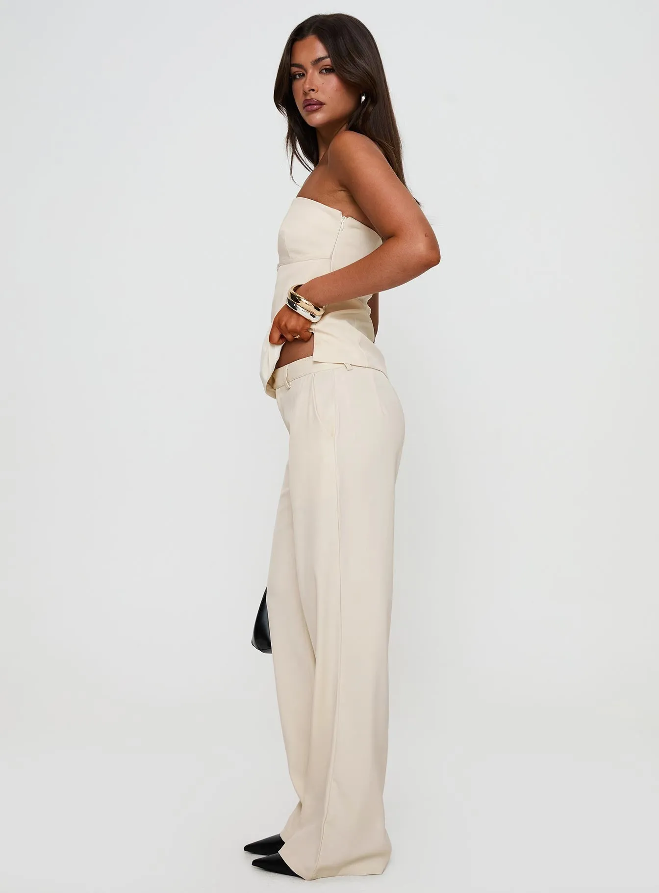 NonIrritatingStitching Breathable Layer Fit Irresistible Wide Leg Pant Cream