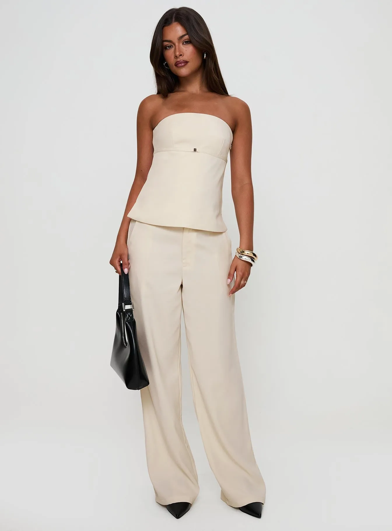 Casual Flex Tough Stretch Irresistible Wide Leg Pant Cream