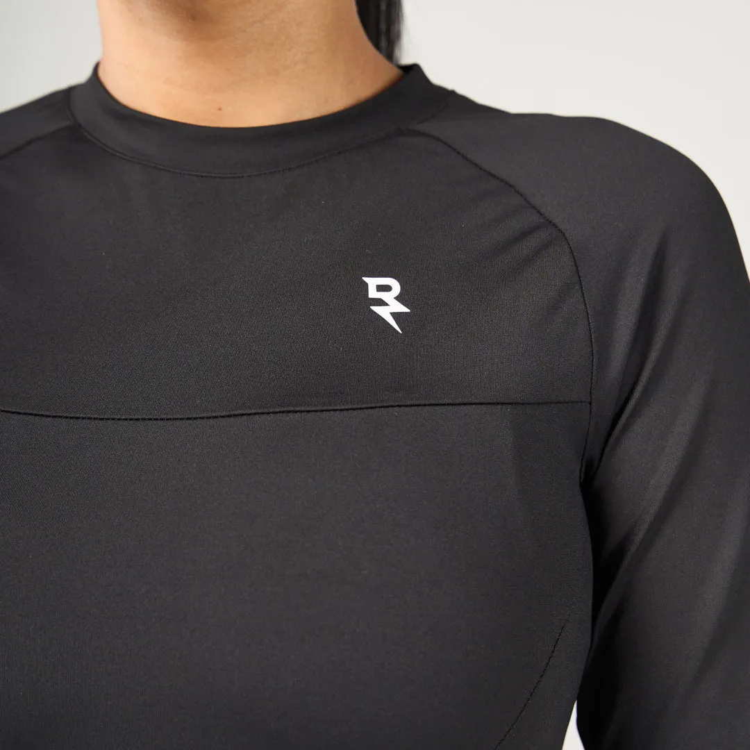 Sleek Performance Performance Long Sleeves Tee - Black
