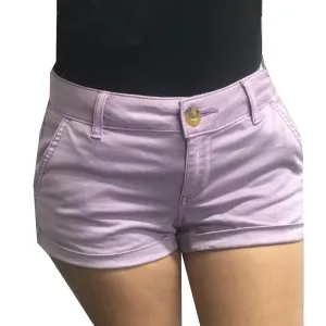 teenagers Women's Plain Mini Short,Light Purple
