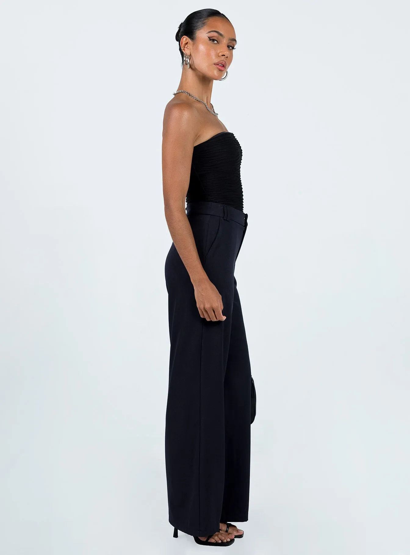 Seamless Design Minimal Edge Sultan Pants Navy
