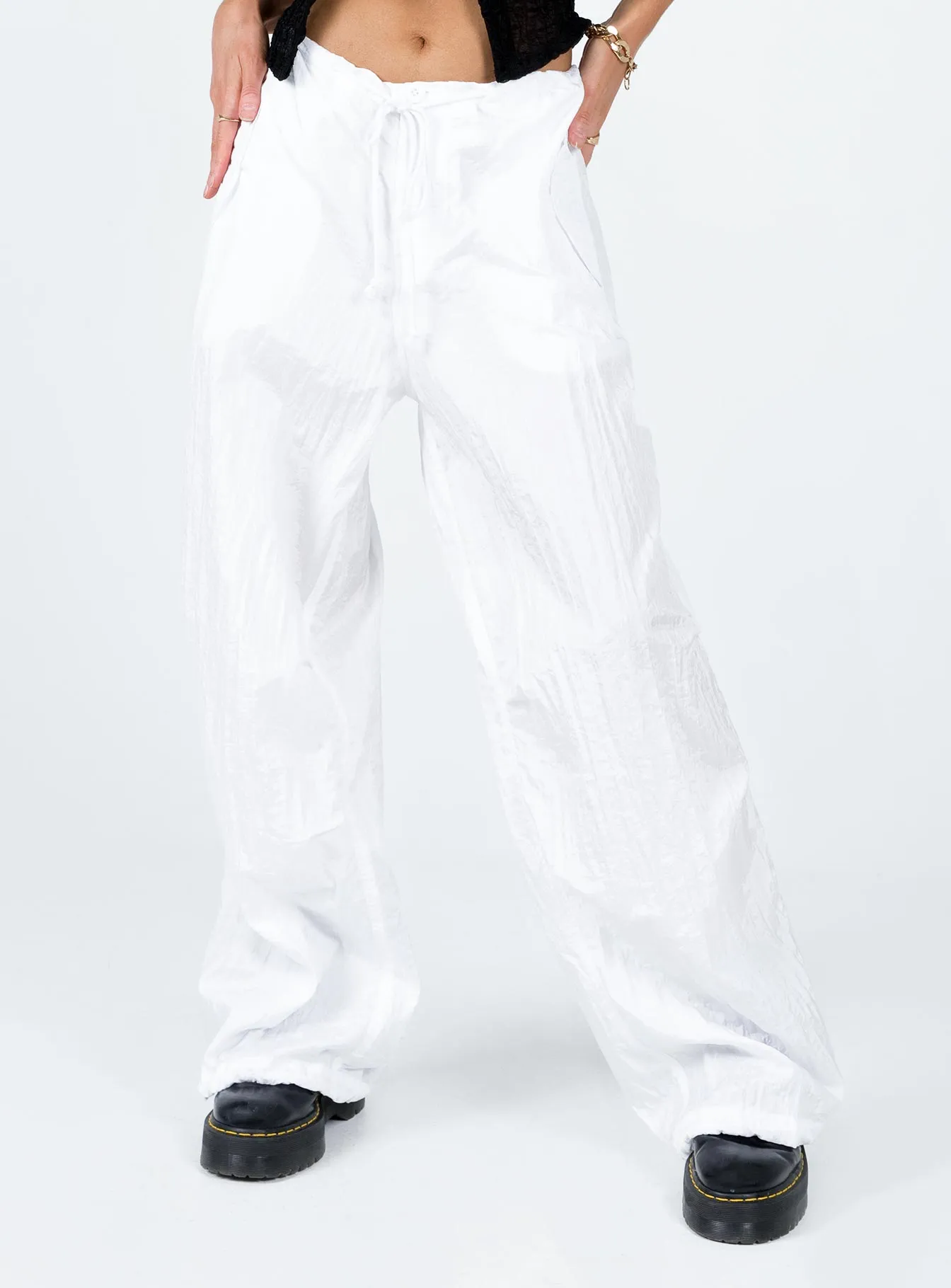 Motel Chute Trousers Ivory Casual Layer Fit