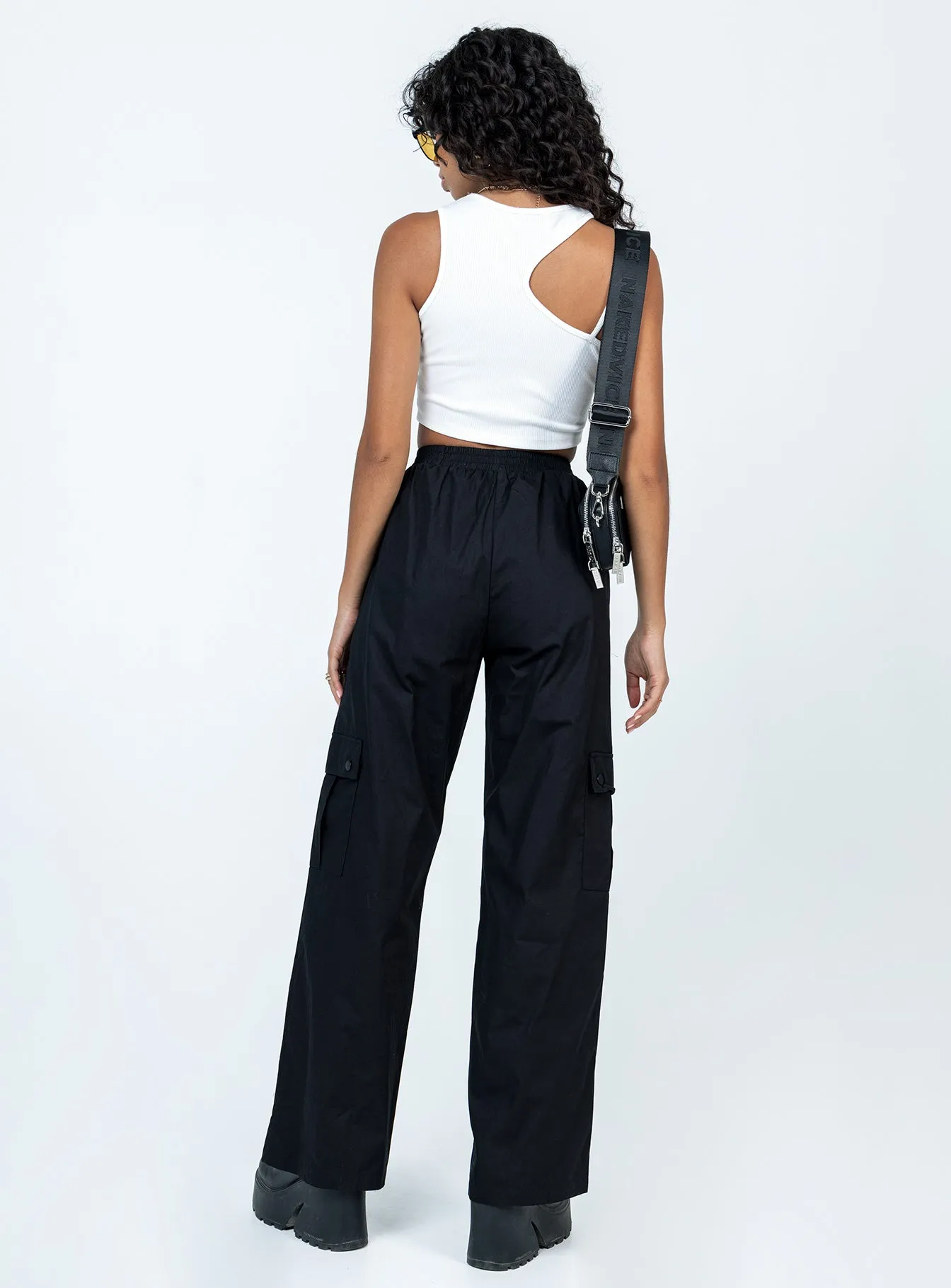 Lista Elastic Pocket Pants Black Sporty Function Cozy Fit