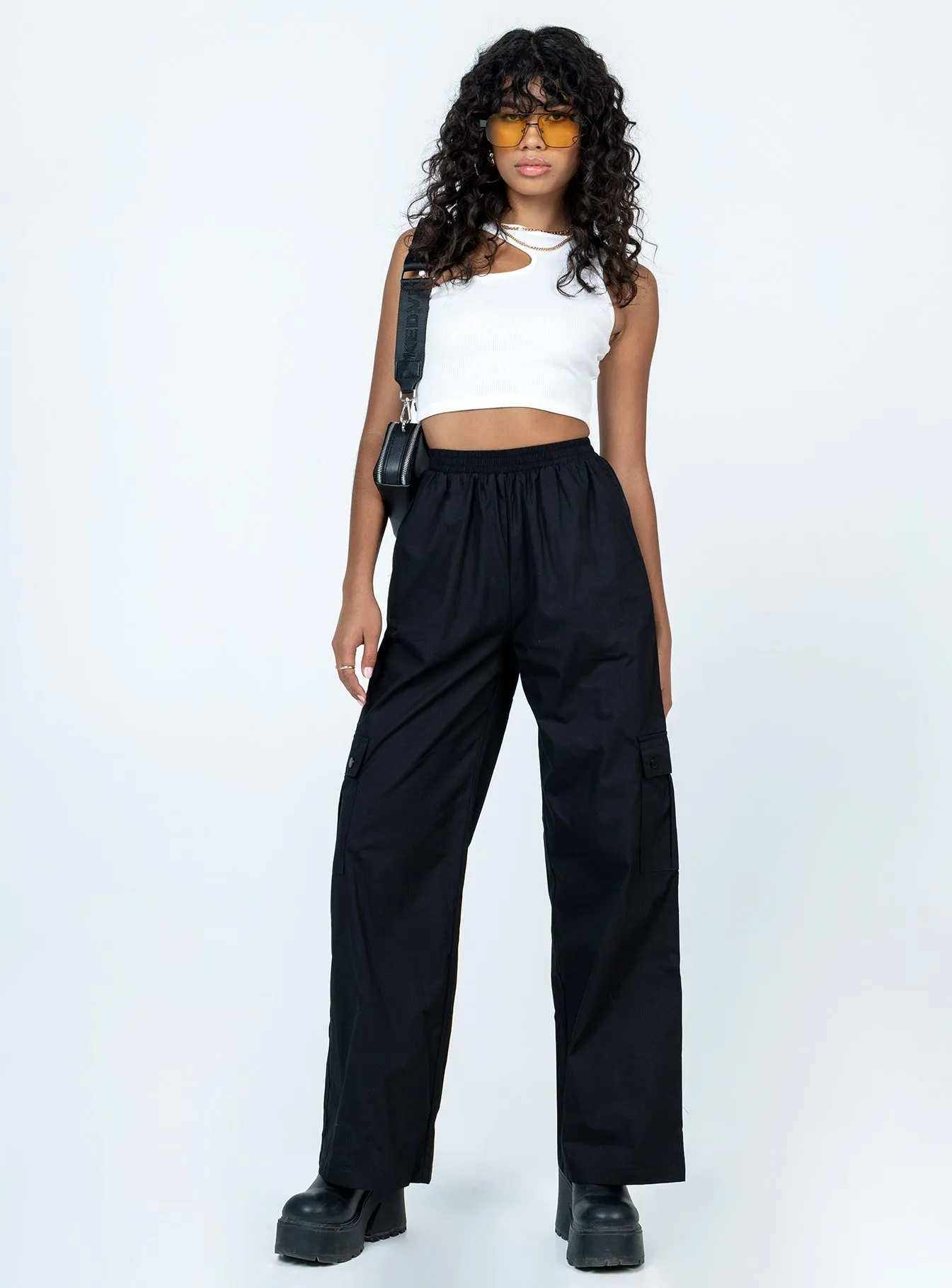 Lista Elastic Pocket Pants Black Lightweight Feel