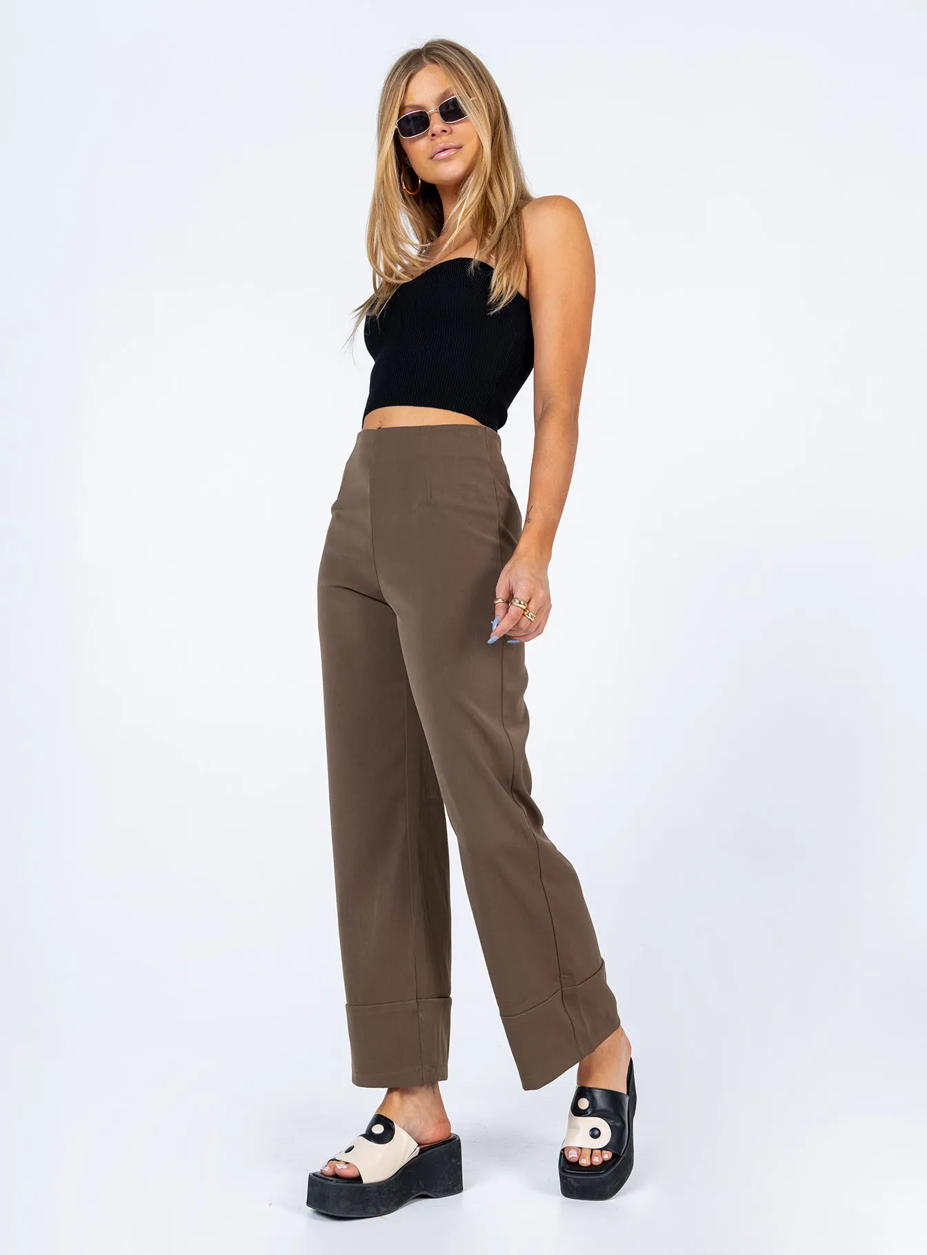 Euros Pants Brown ErgonomicStitching