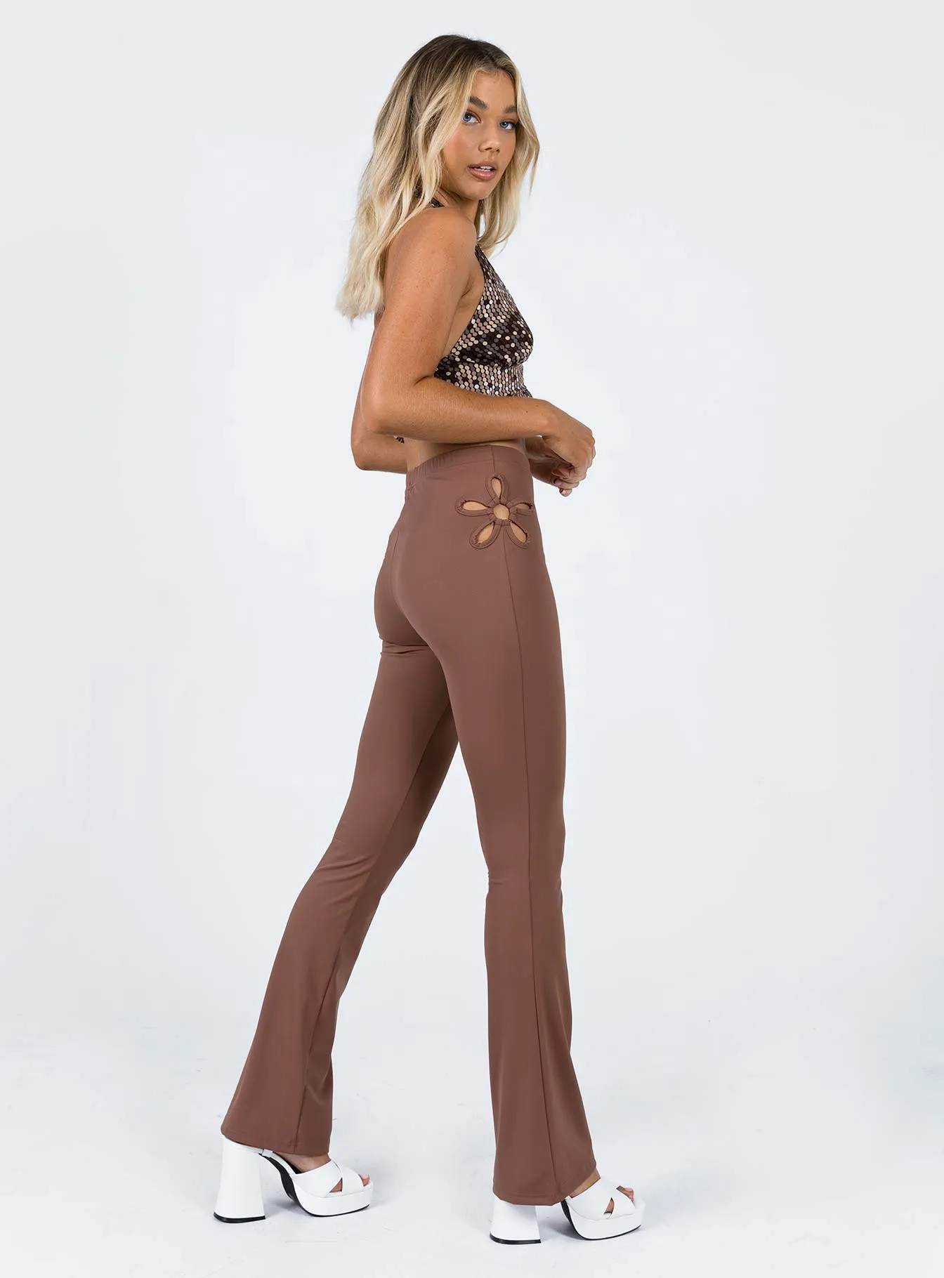 Laken Pants Brown Soft Design Minimalist Design