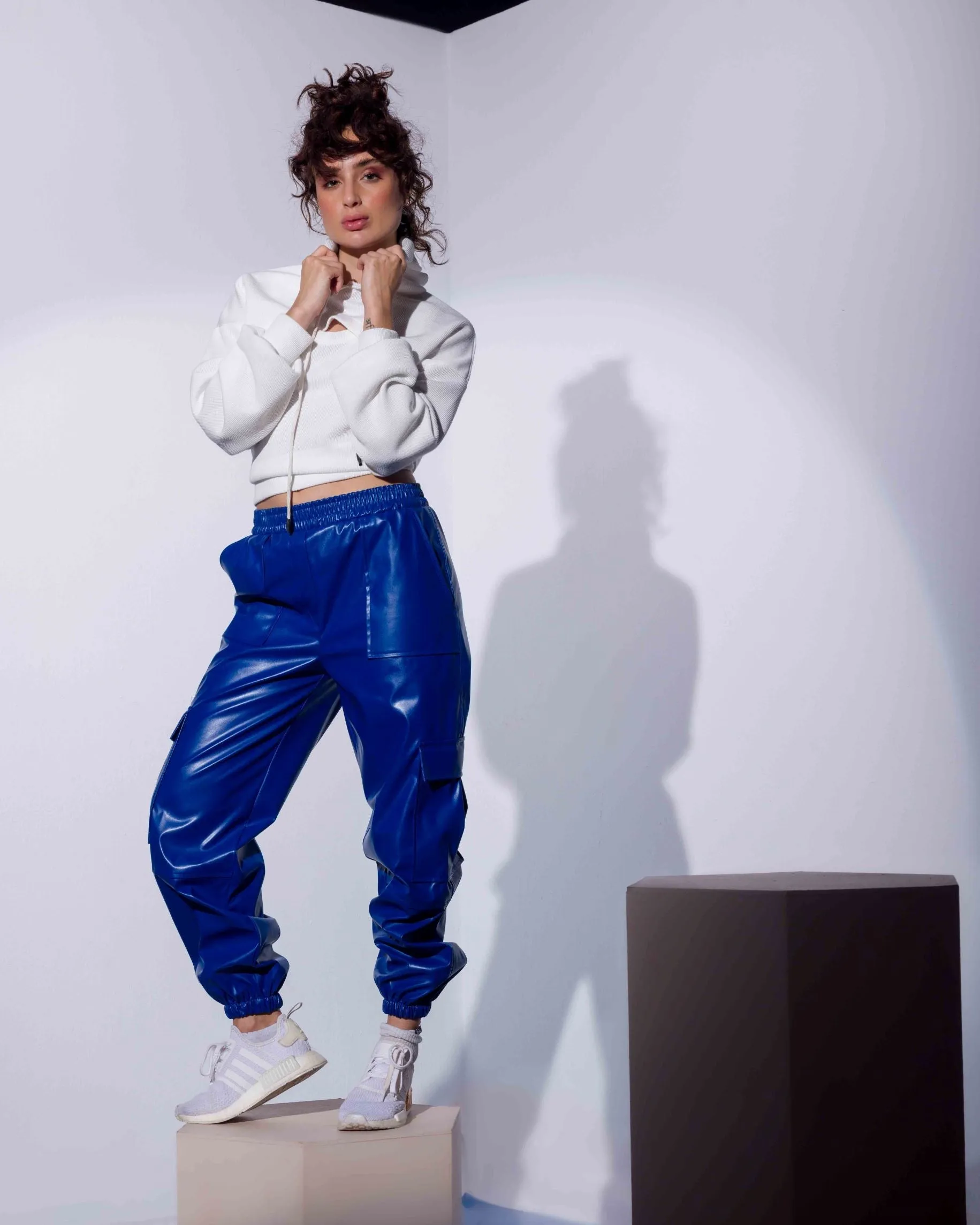 ThermalRegulation Cargo Pants Lined leather - BLUE