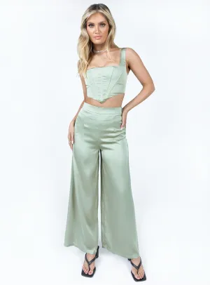 Elias Set Sage Simple Silhouette Recycled Polyester Blend