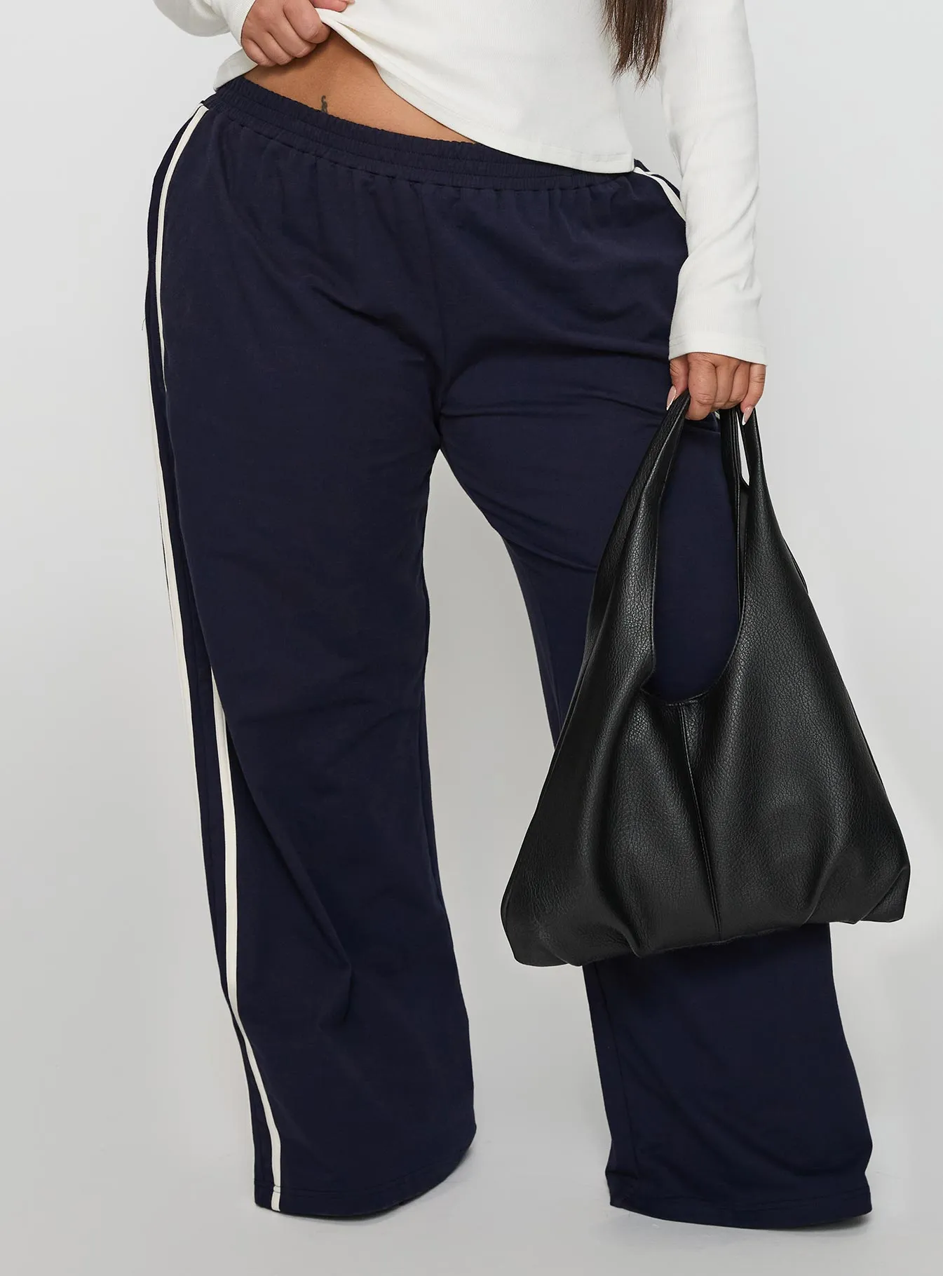 Circuit Track Pants Navy Curve Polyester fabric