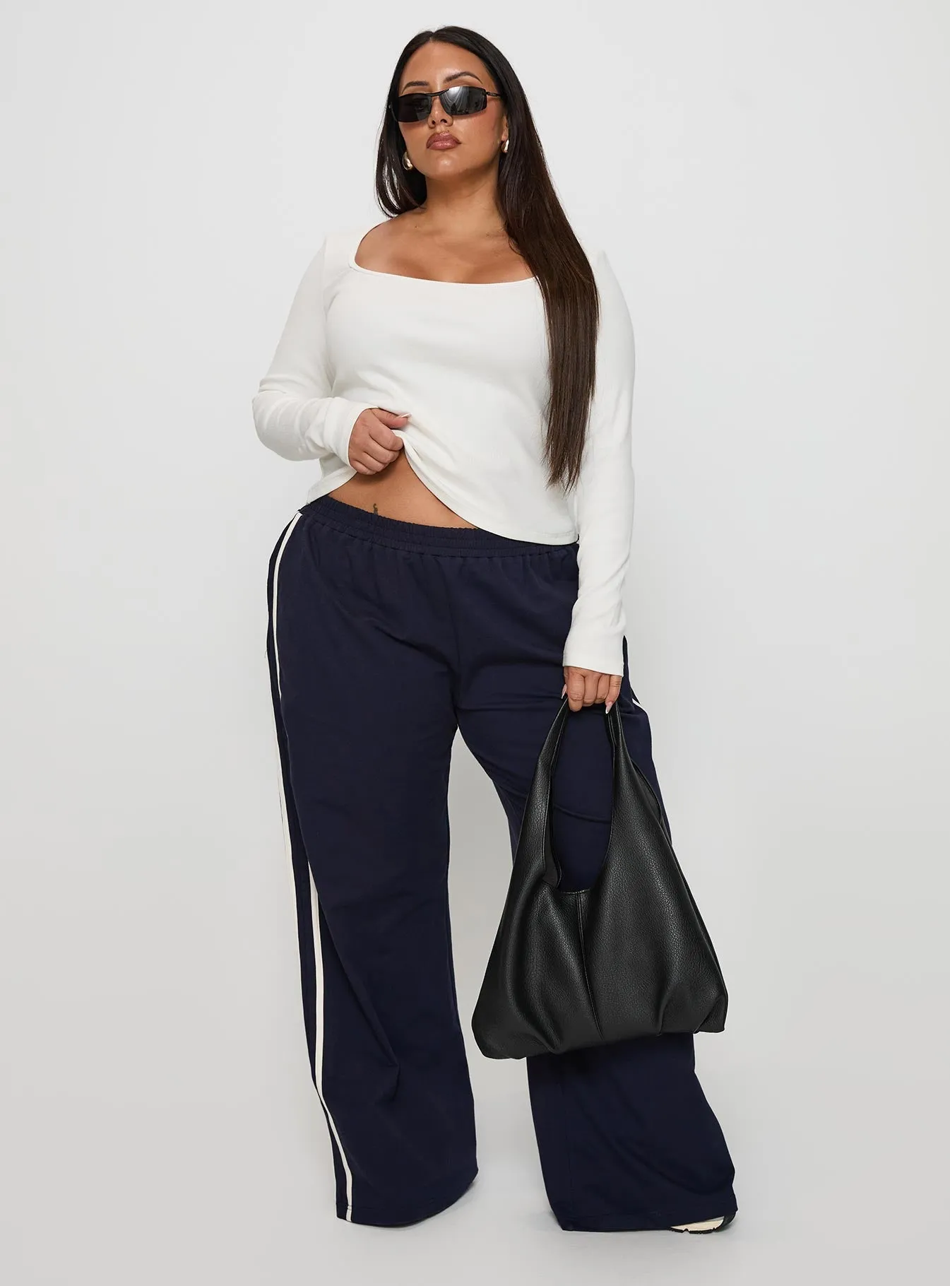 soft fit Circuit Track Pants Navy Curve
