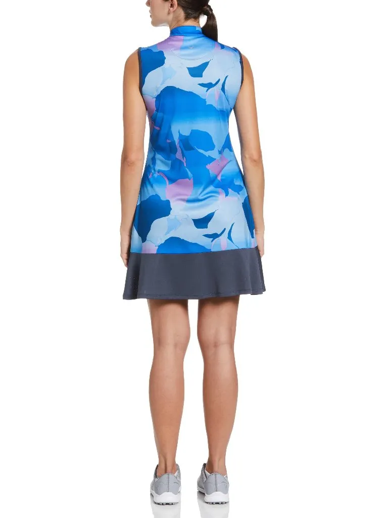 Vibrant evening gown Basic Fashion New Callaway Women's Abstract Gradient Print Golf Dress- Blue Sea Star MSP$104