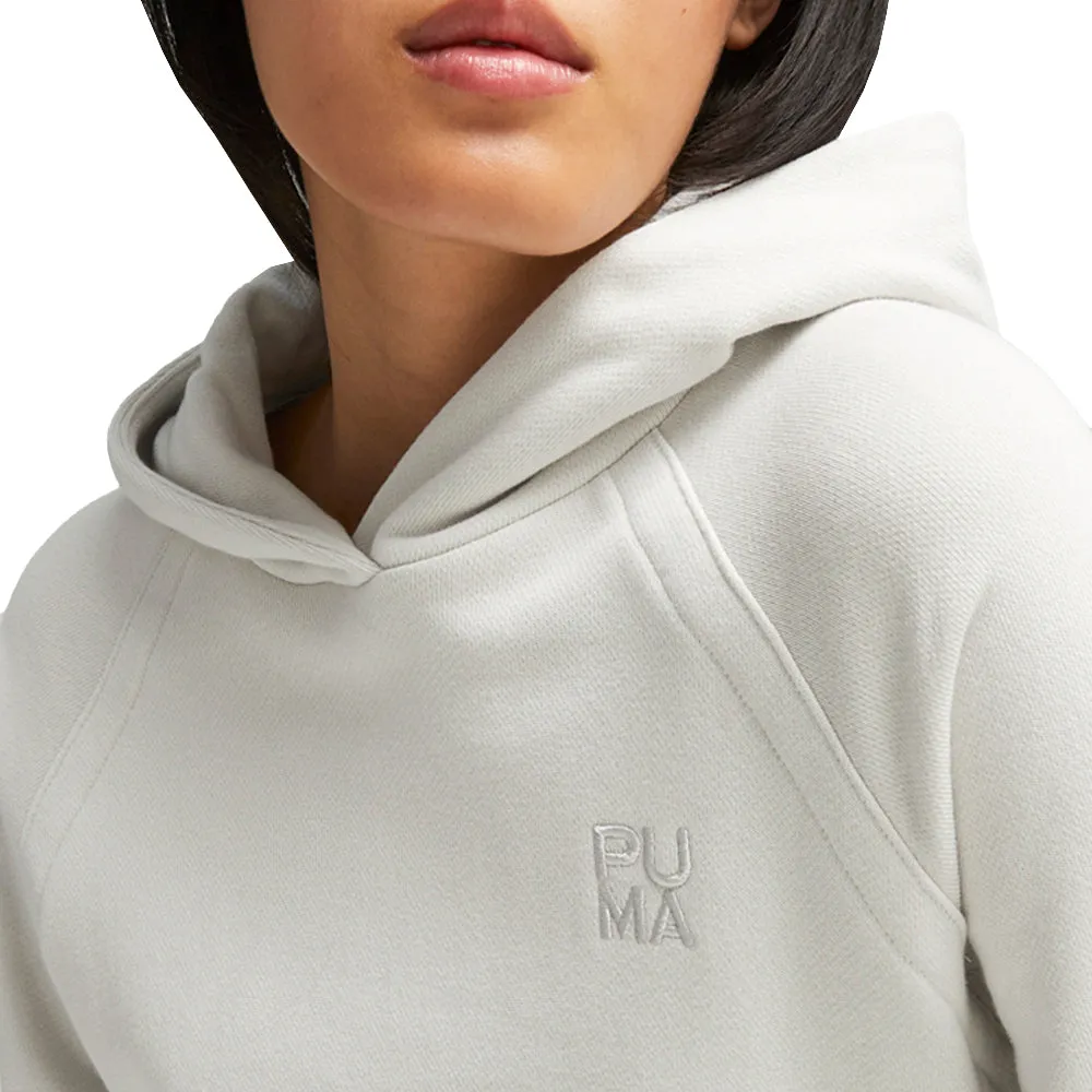 Embroidered Detail Infuse Relaxed Pullover Hoodie