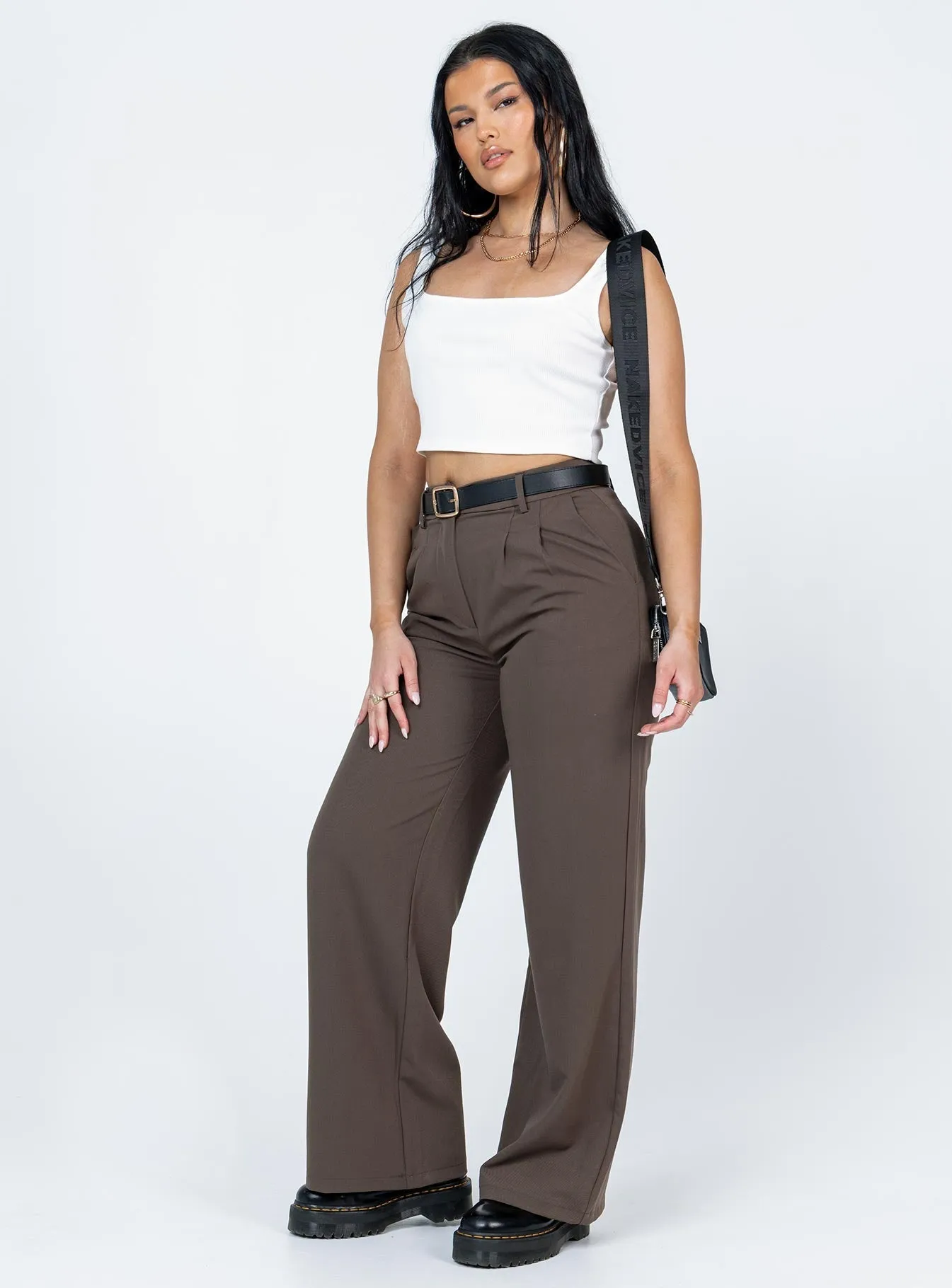 Archer Pants Dark Brown Hidden Zip Pockets