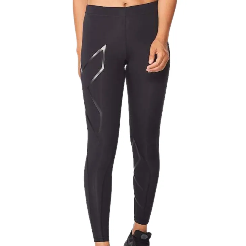 2XU Womens Core Compression Tights - Black/Nero High Waist For Adults For Adults Pilates Session