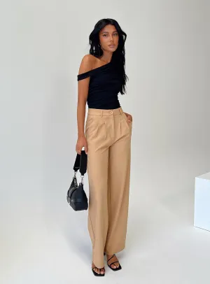 Bootcut shape Reflective details Archer Pants Camel