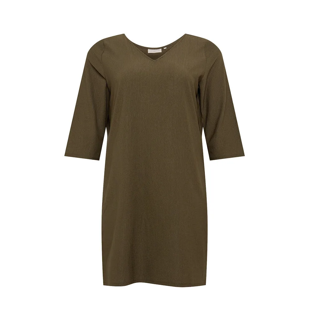 Women's Plain Solid Dress,Olive Countryside-Style Must Have