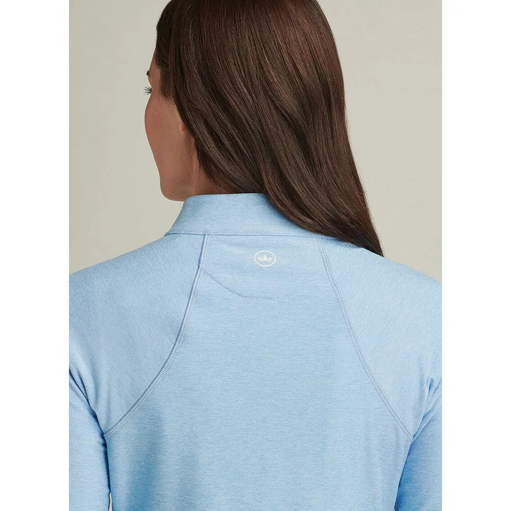 Peter Millar Women's Melange Raglan Sleeve 1/4 Zip Midlayer - Bonnet TemperatureControlTechnology AI Style