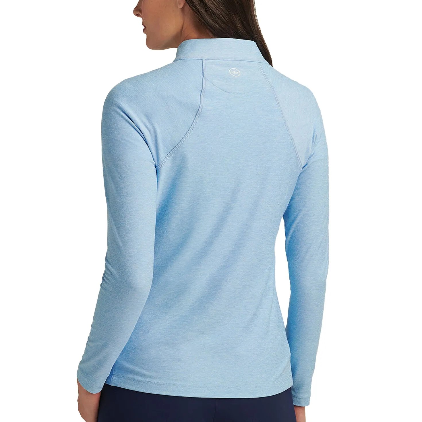 Peter Millar Women's Melange Raglan Sleeve 1/4 Zip Midlayer - Bonnet Reinforced Stitching