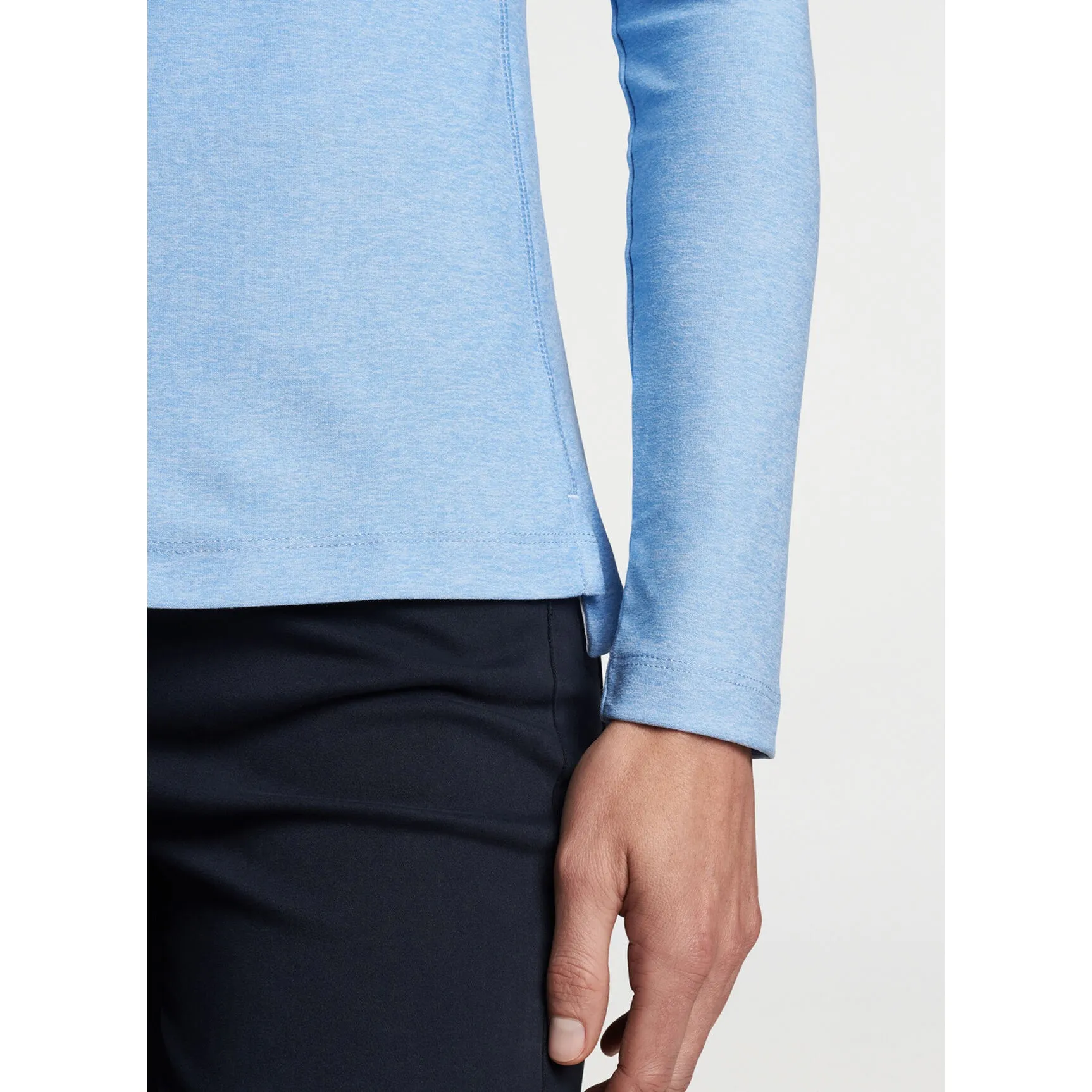 Peter Millar Women's Melange Raglan Sleeve 1/4 Zip Midlayer - Bonnet Formal Wear Noble Grace