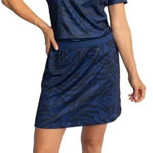 Innovative Fabric Plus size option Cross Women's Stella Golf Skort - Navy Zebra