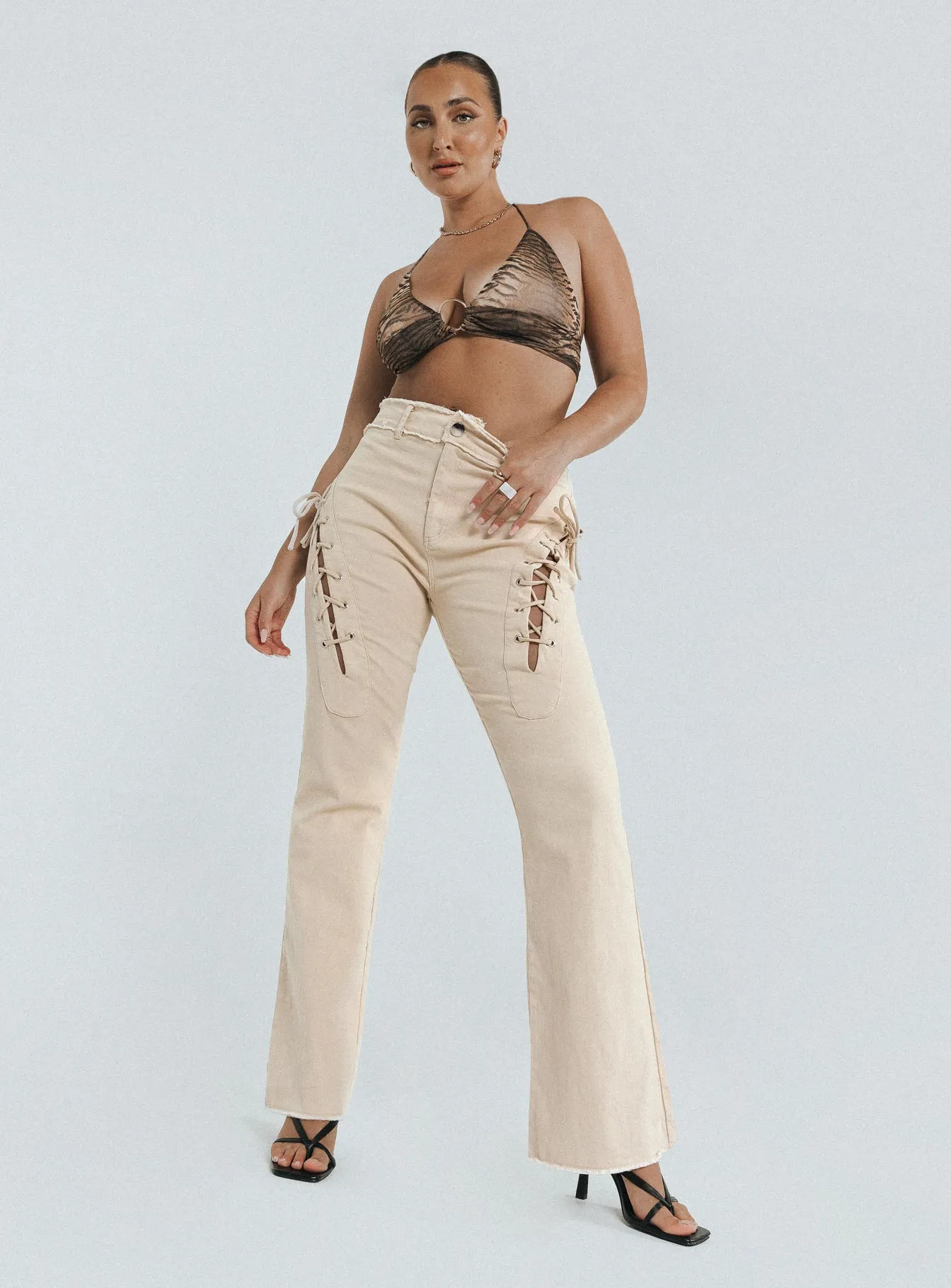 Selina Pants Beige Practical Style