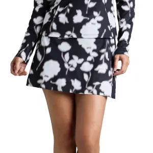 Fashion Fusion Trendy Outfit G/Fore Women's Blur Floral Print Tech Jersey Golf Skort - Onyx
