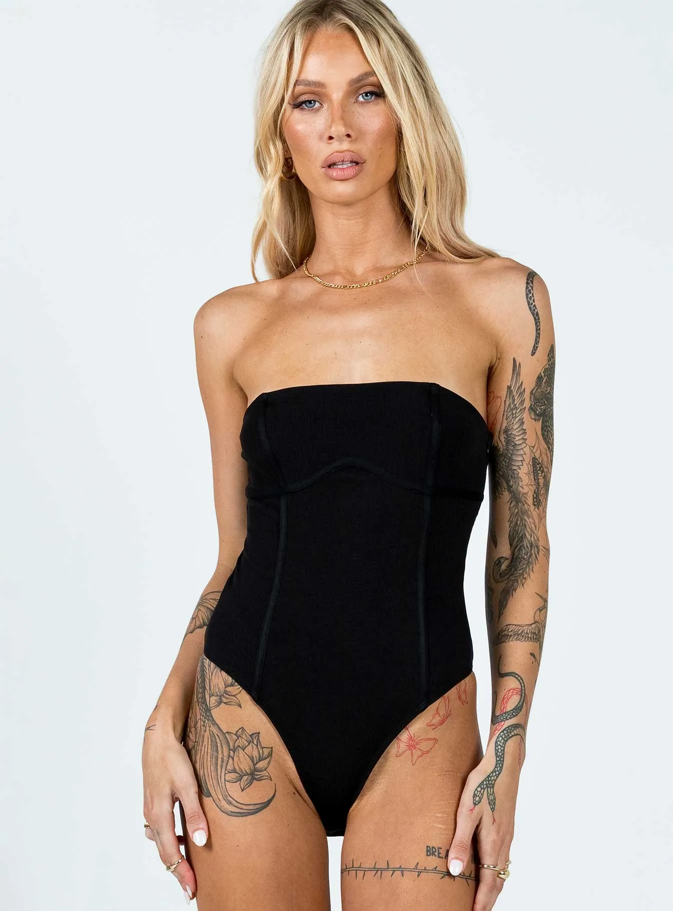 black bodysuit gold bodysuit Bentley Bodysuit Black