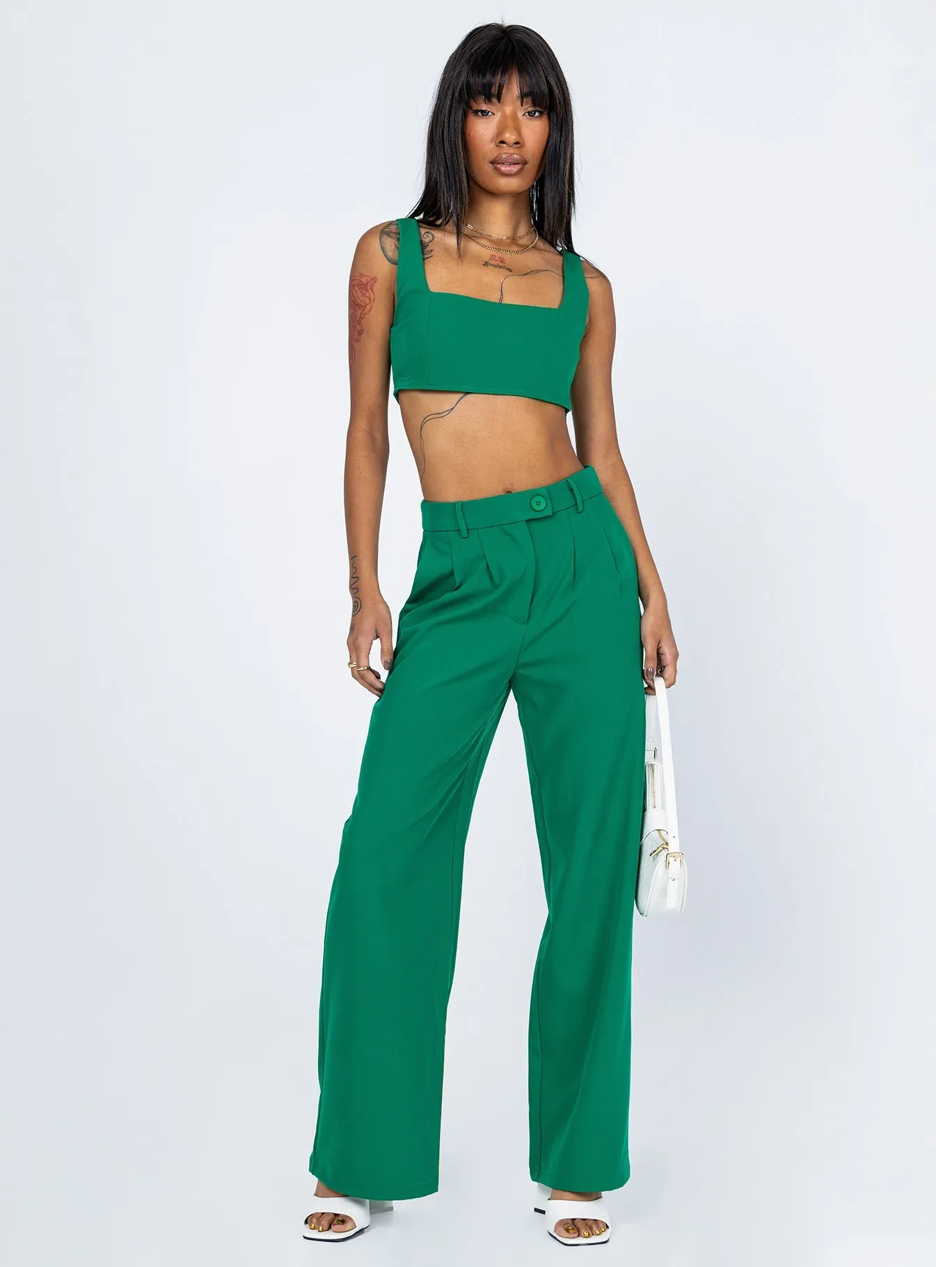 Huxley Set Green Minimalist Design Detachable belt
